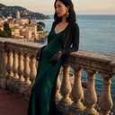 U.Vomade Women's Cropped Cardigan Bolero Shrug Open Front Sweater Long Sleeve S-XL (L)