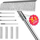 Window Squeegee for Home, Window Cleaner Tool with Extension Pole, Squeegee for Window Cleaning with 3 Microfiber Cloths and Screen Brush, Window Cleaning Kit for Car Windshield, Shower Glass Doors