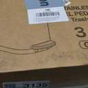 Bathroom Can with Soft-Close Lid 3.5 Gallon Stainless Steel Garbage Can with Removable Inner Slim Bins for Bedroom, Office(Matte White)