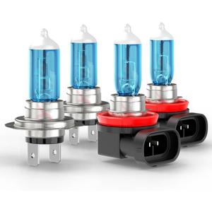 Upgraded Halogen Headlight Bulbs Compatible for Chevy Traverse 2013 2014 2015 2016 2017 2018, H7 H11 High Low Beam Headlamp Lights, 6000K White, 300% Brightness, Plug n Play, 4-Pack