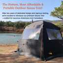 Protable Outdoor Sauna Tent and Ice Fishing Tent, Ice Fishing Shelters with 3-Layer Awning Keeps Heat in for Longer, can be Used with Any Type of Stove, with 2 Large Windows (no Stove)