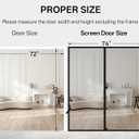 Sunolga 74 x 81 Inch Magnetic Screen Door, Fits Doors Size 72 x 80 Inch, Reinforced Polyester Screen Door Mesh with Full Frame Hook & Loop, Door Screen Magnetic Closure for Hands-Free