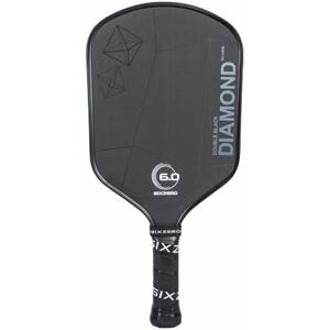 Six Zero Double Black Diamond Control Pickleball Paddle | Raw Carbon, Flared Design & Multiple Sizes