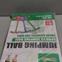 Pogo Jumper with Handle and Ball Pump, High Jump Toy Bounce Jump Trick Board Pogo Bouncing Ball Safe and Fun Pogo Stick for Kids Boys Girls and Adults (Blue)