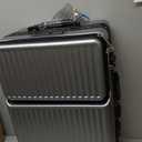 Zipperless Luggage, 22x14x9 Aviation Certified, Polycarbonate Aluminum Hardshell, Expandable Carry-On Luggage with Spinner Wheels, Hardshell Luggage, 20 Inch Cabin (Dark Gray)