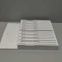 Domax Bamboo In-drawer Knife Block - Kitchen Knife Drawer Organizer Insert, Knife Holder without Knives Large, Drawer Knife Organizer Fits for 16 knives and 1 Sharpening Steel (Not Included), White