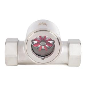 1" NPT Stainless Steel 304 Sight Water Flow Indicator Plastic Impeller 362Psi (1" NPT)