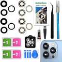 LEAFE for iPhone 14 Pro and iPhone 14 Pro Max Camera Lens Replacement,1 Sets OEM Original Camera Glass Lens with Pre-Installed Adhesive+Repair Tools