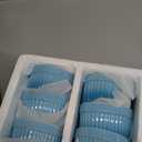 MALACASA Ramekins 6 oz Oven Safe, Small Ceramic Souffle Dishes for Creme Brulee Souffle, Stoneware Custard Cups Ramiken for Baking, Dessert Bowls Dipping Sauce Dish Set of 6, Blue, Series RAMEKIN-DISH