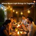 addlon 100FT Outdoor String Lights G40 with Remote, 54 LED Shatterproof Bulbs, Dimmable Patio Globe Lights Waterproof, Hanging Outside Lighting for Backyard, Garden, Deck, Balcony, Porch, Caf, Decor