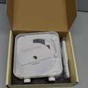 CD Player with Built-in Speakers Portable Bluetooth Input&Output Desktop CD Players for Home with Screen Display, Ambient Lighting, FM Radio, White Noise Mode, Remote Control, USB Type-c, White