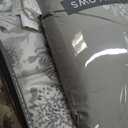 Modern Threads 5-Piece Printed Comforter Set, Giverny King in White Grey Blue – Soft Comforter, 2 Pillow Shams, and Decorative Pillows