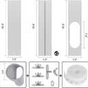 Portable Air conditioner Window Kit, Adjustable Vertical/Horizontal Sliding Window Kit Plate for Unit, AC Window Vent Seal Suitable for 5.9 AC Exhaust Hose