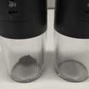 CIRCLE JOY Rechargeable Electric Salt and Pepper Grinder Set Gravity Salt and Pepper Mills Set with LED Light, No Battery Needed, Adjustable Coarseness, Washable 135ml Container, Black