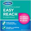 DenTek Easy Reach Complete Clean Floss Picks, with Strong Dental Floss, 75 Count, 3 Pack