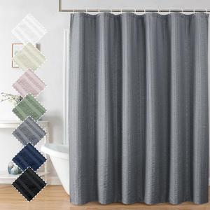Aiyufeng Moga Grey Shower Curtain Hotel Luxury Quality, Fabric Shower Curtains for Bathroom, Water Repellent and Machine Washable, Standard Size, 72" Wx 72" L