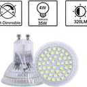 MR16 led spot Light GU10 4W 85-265V 120V Non-dimmable 120 Degree 3000k Warm White Soft White LED Spotlight 35w Halogen Bulb Replacement (Warm White 3000K 6pcs)