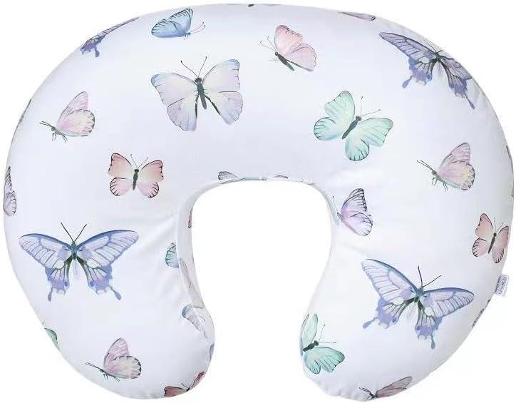 iEvolve Minky Nursing Pillow Cover Breast Feeding Pillow Cover Slipcover U Shape for Baby Boy Girl,Cover Only (Butterfly)
