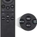 Replacement for Samsung TV Remote, for All 2018-2025 Samsung Remote Control for Smart TV with Voice Control Black (No Solarcell)