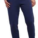 Hanes Men's Joggers, EcoSmart Fleece Sweatpants for Men, Men's Lounge Pants, 30.5" (Medium, Navy)
