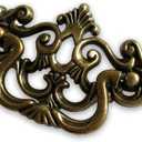 2-Pack 3" C-C Bail Drawer Pull Drop Dresser Pull Antique Bronze Swing Drawer Handle Vintage Style 3 Inches Hole Spacing 76mm (2)