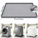 Washing Machine Drain Pan Silicone Mat, 32"x30" Non-Slip Waterproof Washer Drip Tray, Waterproof Silicone Mat, 1 inch Raised Edge Drip Mat for Under Dryer or Washer, Floor Protector for Laundry Room