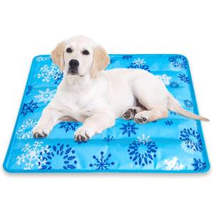 Dog Cooling Mat, Pet Washable Non-Toxic Summer Dogs Cats Cooling Pads Sleeping Kennel Mats Cool Ice Blanket for Indoor & Outdoor Dog Beach Essentials Gray 29.5 * 29.5IN
