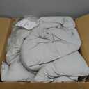 EcoPure Martex Comfort Wash 2-Piece Solid Twin Comforter Set – 100% Organic Cotton - All-Season - Breathable & Lightweight – Easy Care - Light Gray