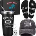 Sieral Retirement Gift Set for Men Guys Retired Gifts Include Cup Baseball Cap Socks Keychain with Gift Box, Tree Style