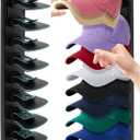 Hat Racks for Baseball Caps,Hats Rack Organizer Hold Up to 20 Hats,Hat Organizer for Baseball Caps Hat Holder Storage Display Adhesive/Wall Drilled for Wall,Door,Closet,Hat Racks for wall (1PK, Black)