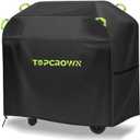 TOPCROWN Grill Cover for Outdoor Grill, Universal Fit 45"-75" BBQ Gas Grill Waterproof Anti-UV Oxford Fabric Windproof Design with Adjustable Straps, Fits Weber/Char-Broil/Nexgrill and More (58")