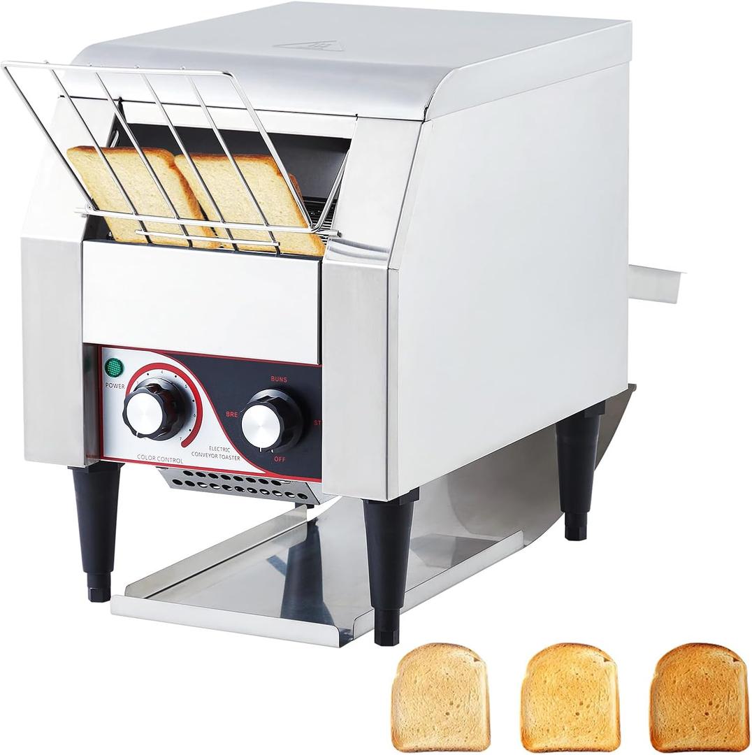 Commercial Toaster Conveyor 150 Slices/H Heavy Duty Industrial Conveyor Toaster Stainless Steel Electric Oven with Dual Heating Tube 7-speed Adjustments for Croissant Bakery Cafe Bagel Commercial Toaster Conveyor 150 Slices/H Heavy Duty Industrial Conveyor Toaster Stainless Steel Electric Oven with Dual Heating Tube 7-speed Adjustments for Croissant Bakery Cafe Bagel