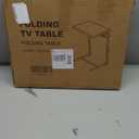 Adjustable TV Tray Tables with 6 Height & 3 Tilt Angle, Folding TV Dinner Tray,TV Table with Cup Holder on Bed & Sofa (1 Pack, Black)