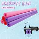 Hollowfly 12 Pcs Pool Noodles Bulk Foam Swimming Noodles Small Hollow Bright Foam Tube Pool Sticks for Craft Projects Adults Swimming Floating (40 x 1.6 Inches,Pink&red&Purple)