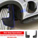 No Drill for Ford Ranger Mud Flaps 2024-2026, Heavy Duty Front & Rear All Weather Splash Guards Set for XL XLT Lariat, OEM Truck Mud Guards, Not Fits Raptor/Tremor/Sand Desert & Running Board Models