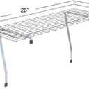 Household Essentials Rear Display Over-The-Washer Storage Shelf to Organize and Store Laundry Room Supplies, Silver, 10 Inches X 26.5 Inches X 5 Inches