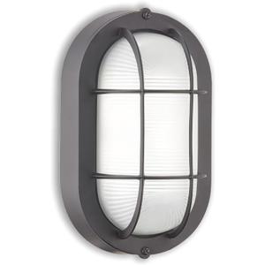 WISBEAM LED Bulkhead Light, Outdoor LED Wall Light for House, Dimmable, 6W Replace 60W, 450 Lumen 3000K Daylight White 80CRI, Waterproof, ETL Rated (1 Pack, Black)