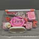 Kids Karaoke Microphone with Adjustable Stand  Bluetooth Kids Karaoke Machine with Lights, Voice Changer, & Recording Microphones for Singing, Christmas & Birthday Gifts for Girls -Pink