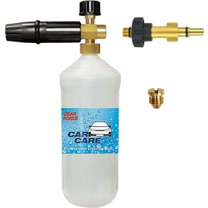 Pressure Washer Foam Cannon With Connector & Dual Nozzles, Power Washer Snow Lance 1L Bottle, Car Wash Compatible With AR Blue Clean, Black & Decker, Michelin, Bosch