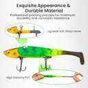 Pristis Jig Head Fishing Lures for Freshwater Saltwater, Weedless Swim Jig Teasers with Sharp Hooks & Exquisite Coating, Pre-Rigged Vibrating Swimbaits Kit Gear for Bass Crappie Walleye Trout Pike