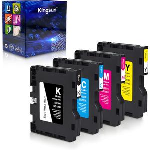 SG500 SG1000 3.9.0 Upgraded Chip Sublimation Ink Cartridge Compatible for Sawgrass Virtuoso SG500 SG1000 Printers No A&B Series (Black, Cyan, Magenta, Yellow)