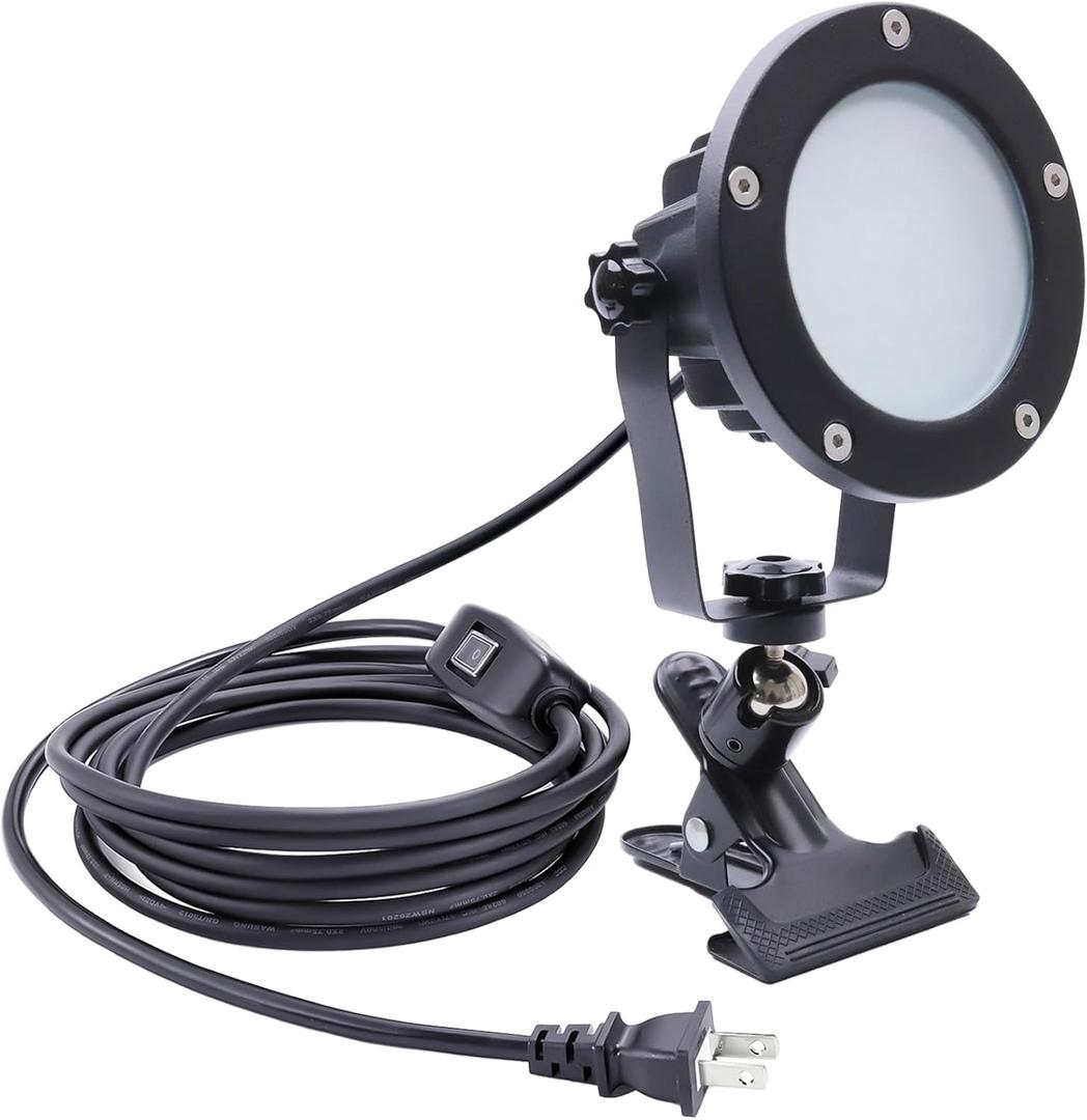 Clip Floodlight 30W LED Work Light IP65 Waterproof 300W Equivalent 11.5ft 3.5m Cord with Plug Lights for Workshop Garage, Construction Site Applicable to Various environments (30W Warm White)