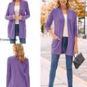 GRACE KARIN Long Cardigan Sweaters for Women, Open Front Fuzzy Winter Coat, Chunky Knit Winter Clothing with Pockets. M Size