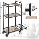 Weight Rack for Home Gym, All in One Yoga Mat Storage Rack, Workout Equipment Storage with Wheels and Hooks for Dumbbells Kettlebells Foam Rollers, Powder Coated Finish Steel