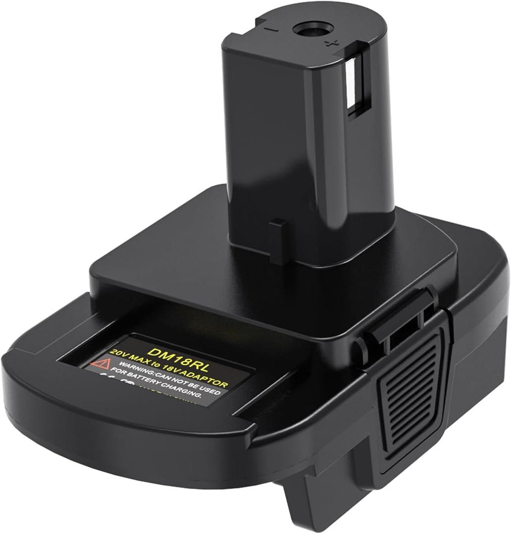 Battery Adapter Compatible with DeWalt 18V/20V & Compatible with Milwaukee 18V to Work for Ryobi One+ 18V Tools (No USB Port)