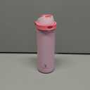 24 oz Insulated Water Bottle for Sports: Meoky Stainless Steel Water Bottle with 2-in-1 Straw and Spout Lid - Leak Proof, Cold for 24 Hours, Fits in Car Cup Holder, BPA-Free for Women Travel, Blush