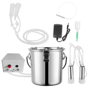 Double Cup Milk Pump for Cows and Sheep, Portable Pulsating Milking Machine with Nipple, 3 Liters Large Capacity, Easy to Clean Food Grade Material, Suitable for Family Farm Use