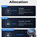 LISEN Car Charger USB C, 69W Cigarette Lighter USB Charger Adapter, Car Accessories Gifts for Men, Mini USBC Cars Fast Charging Adapter USBC Type C 12V Plug Outlet, for iPhone 17 Pro Max 16 15 14 13