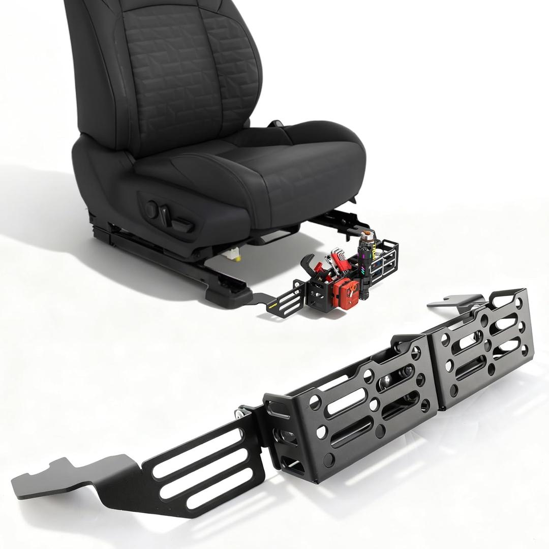 Truck Seat Brackets Storage Basket Molle Panel Organizer Fit for 4th Gen Toyota Tacoma 2024-2026 Tactical Gear Mounting System Quick Installation