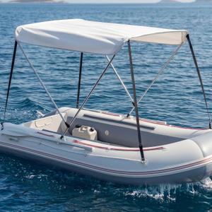 Boat Canopy Sunshade for Inflatable Boats, Waterproof UV Protection Boat Top Replacement Cover, Fits 43"- 59" Width, Easy Install Shelter for Fishing, Kayak, Lake